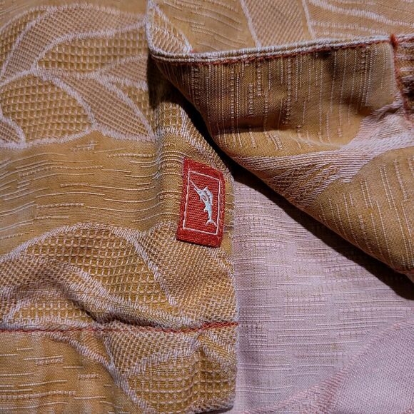 Tommy Bahama Island Zone Relax 100% Silk Burnt Sienna Orange Camp Tropical NWOT - Picture 8 of 11